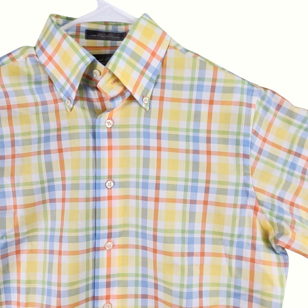 Daniel Cremieux Signature Collection Plaid Button Down Shirt Mens Medium Spring